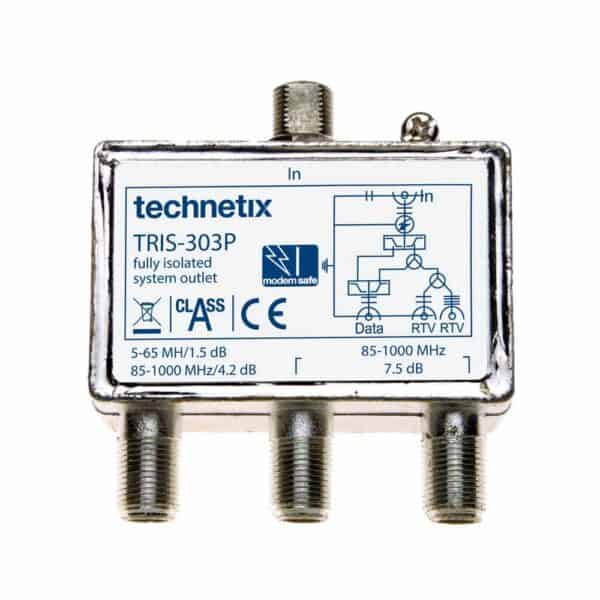 Triple-output 1 GHz TRIS-series Data/TV/Radio double galvanic isolator